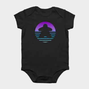 Retro Board Game Meeple Baby Bodysuit